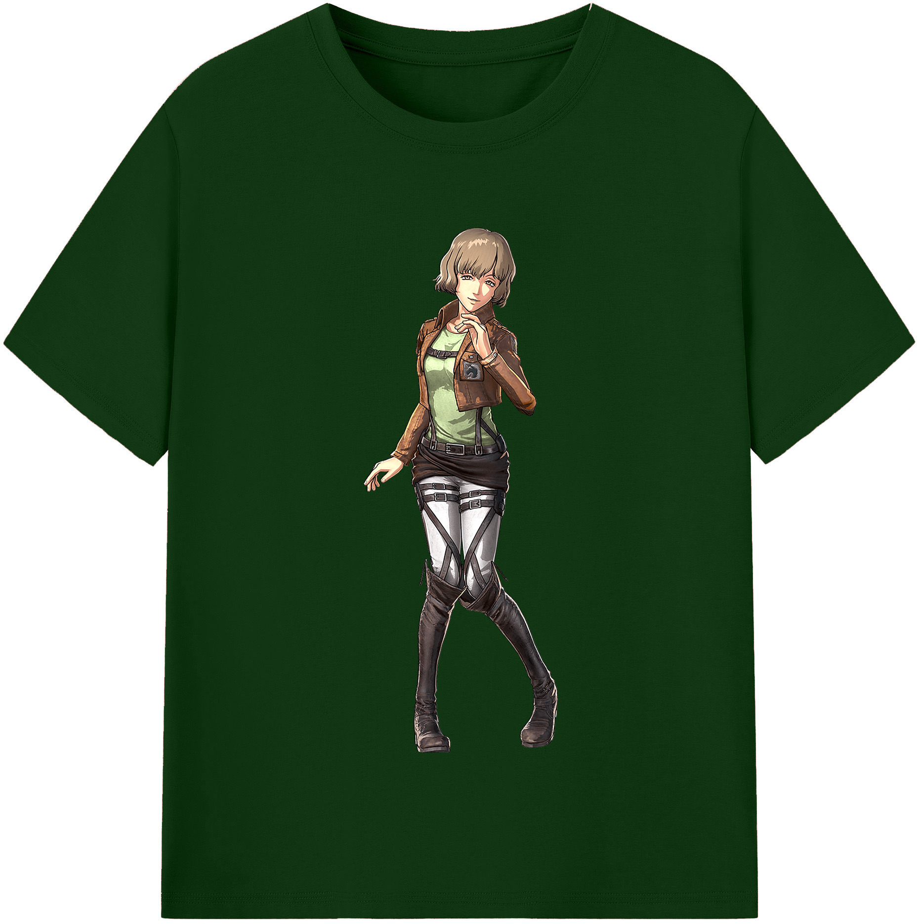 （画像用） 進撃の巨人 ヒツチ Attack on Titan Hitch 綿100％半袖Tシャツ（フロントプリント）